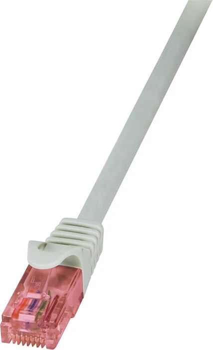 Logilink Cavo Di Rete CAT6 EconLine U/UTP - 0,25 Metri, Colore Grigio, Per Gigabit Ethernet E Retrocompatibile Cat5/Cat5E