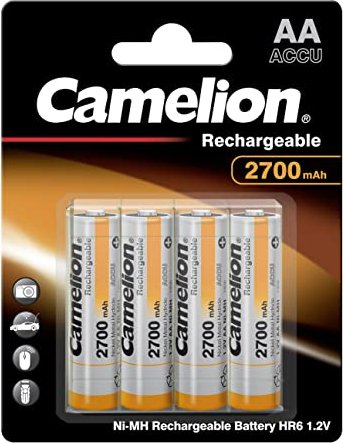 Camelion Rechargeable Mignon AA NiMH 2700mAh, 4er-Pack