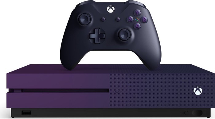 Microsoft Xbox One S - 1TB Fortnite Battle Royale Specials Edition zestaw fioletowy