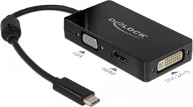 DeLOCK USB-C VGA-HDMI-DVI-Multiport-Adapter (63925)