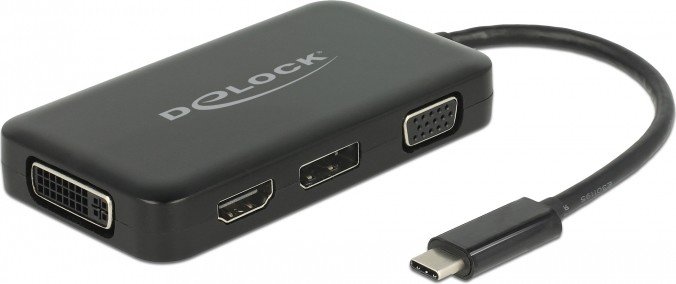 DeLOCK USB-C VGA-HDMI-DVI-DisplayPort-Multiport-Adapter
