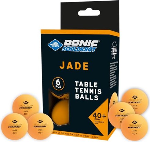 Donic Schildkröt Tischtennis-Ball Jade Poly 40+, 6 Stück