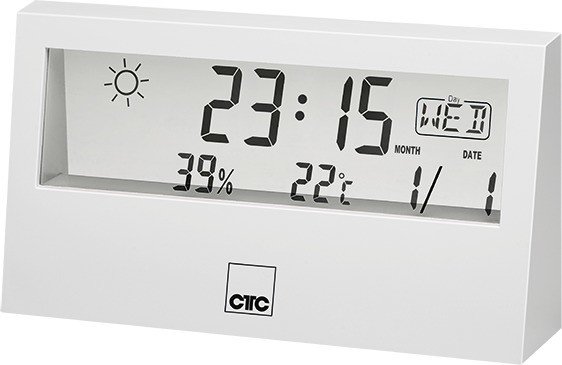 Clatronic WSU 7022 – Weiß – Innen-Hygrometer – Innen-Thermometer – Hygrometer – Thermometer – Hygrometer – Thermometer – F,°C – LCD (170221)