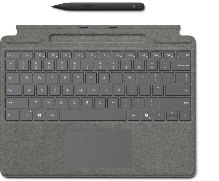 Microsoft Surface Pro Signature keyboard z Copilot-przycisk Platin, Surface Slim Pen 2 zestaw, ES, Business