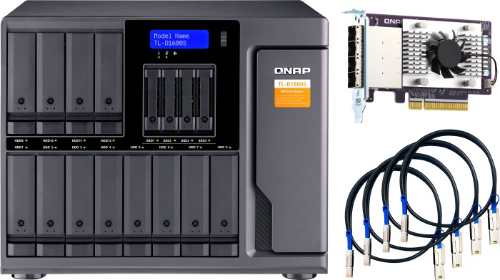 QNAP Expansion Unit TL-D1600S 216TB, 4x mini-SAS
