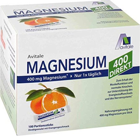 Avitale Magnesium 400 Direkt Pulver Portionsbeutel