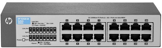 HP OfficeConnect 1410 16 Desktop switch, 16x RJ-45