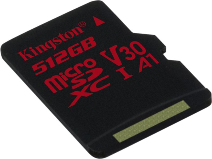 Kingston Canvas React R100/W80 microSDXC 512GB, UHS-I U3, A1, Class 10