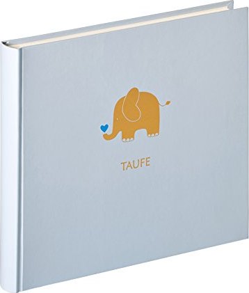 Walther Design Buch Fotoalbum Taufe Baby Animal 25x28 blau