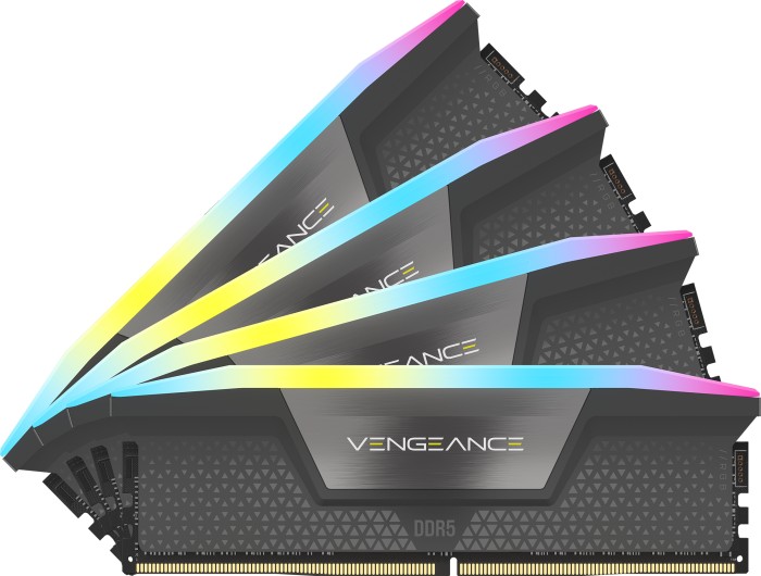 Corsair Vengeance RGB grau DIMM Kit 64GB, DDR5-5600, CL40-40-40-77