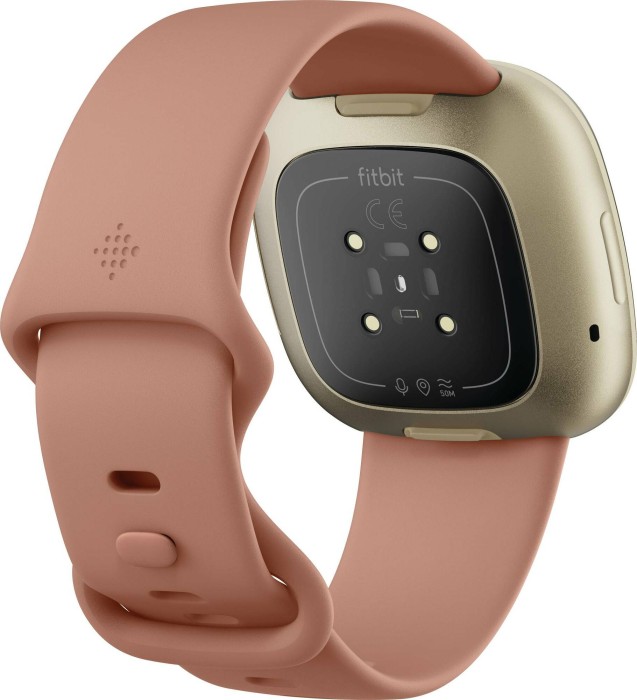 Fitbit Versa 3 Aktivitäts-Tracker pink clay/soft gold aluminium