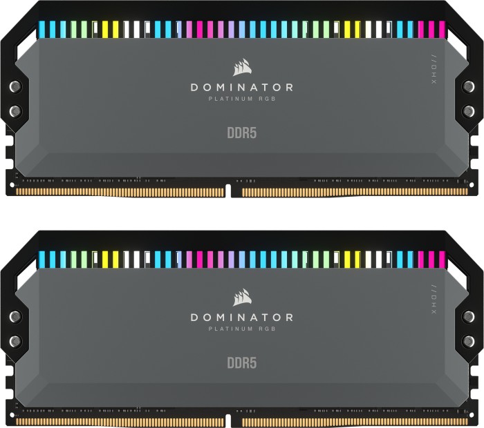Corsair Dominator Platinum RGB grey DIMM kit 64GB, DDR5-5600, CL40-40-40-77, on-die ECC