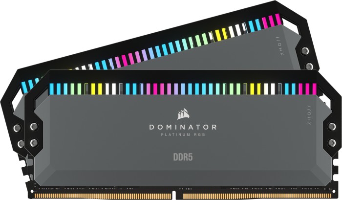 Corsair Dominator Platinum RGB grau DIMM Kit 64GB, DDR5-5600, CL40-40-40-77, on-die ECC