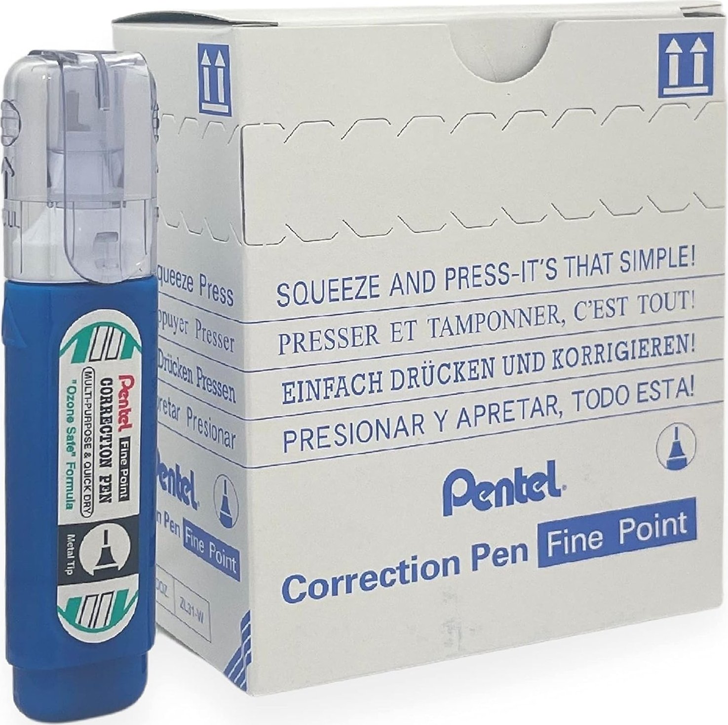 Pentel Micro Correct Correction Pen (Pack of 12) ZL31-W