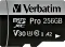 Verbatim Pro U3 R100/W90 microSDXC 256GB Kit, UHS-I U3, A2, Class 10 Vorschaubild