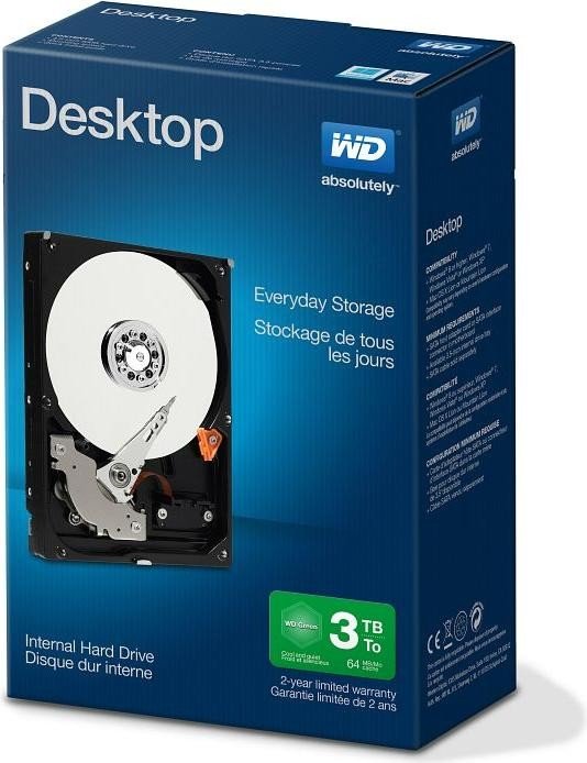 Western Digital WD Desktop Everyday 3TB, SATA 6Gb/s, retail