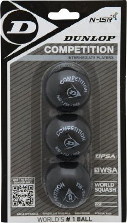 Dunlop piłka do squasha Competition 3 sztuki