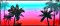 Cherry Xtrfy GP5 Miami XL mousepad, 920x400mm, palm trees-theme blue/red (GP5-XL-MIAMI)