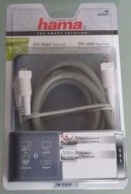 Hama DVI-D Dual Link Kabel grau 1.8m