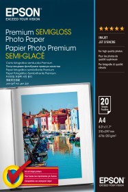 Epson Premium Fotopapier Semigloss, A4, 251g/m², 20 Blatt