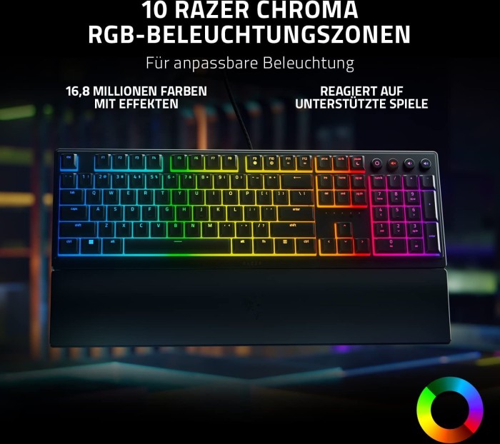 Razer Ornata V3, 10 RGB Zonen, USB, DE