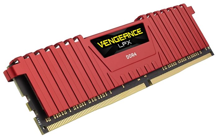 Corsair Vengeance LPX czerwony DIMM Kit 16GB, DDR4-3200, CL15-17-17-35