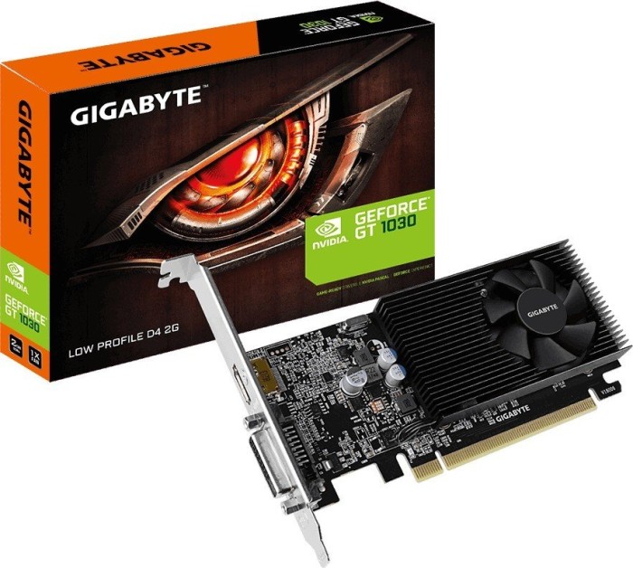 GIGABYTE GeForce GT 1030 Low Profile D4 2G, 2GB DDR4, DVI, HDMI