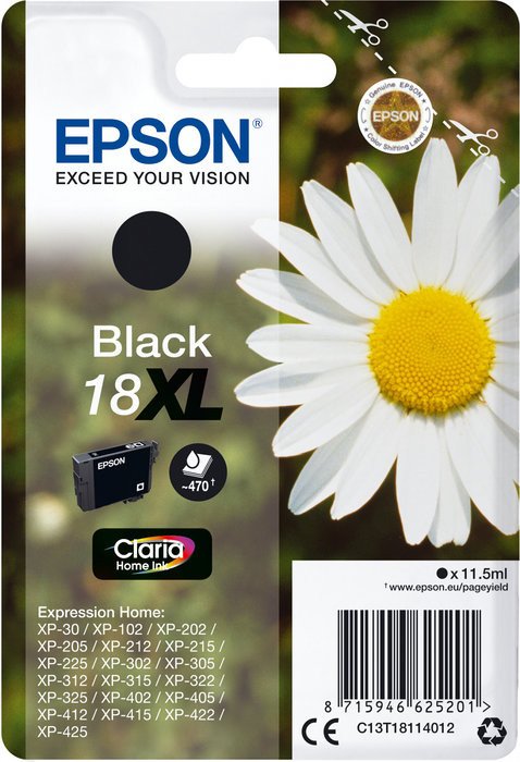 Epson Tinte 18XL schwarz hohe Kapazität