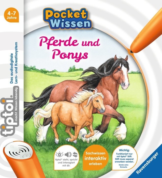 Ravensburger tiptoi Buch Pocket Wissen Pferde und Ponys 00684 