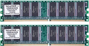 Kingston ValueRAM DIMM Kit 512MB, DDR-400, CL3-3-3