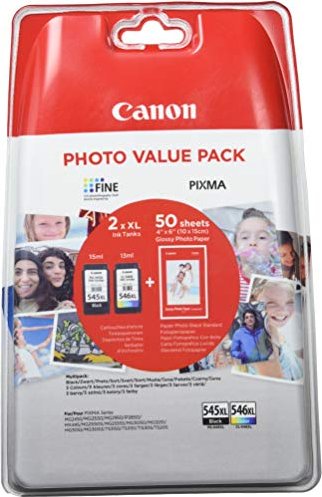 Canon Tinte PG-545XL/CL-546XL schwarz/dreifarbig hohe Kapazität Multipack