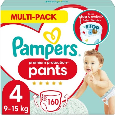 Pampers Premium Protection Pants Gr.4 Einwegwindel, 9-15kg, 160 Stück