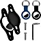 BAMZOK Fahrradhalterung Silikon für Apple AirTag schwarz/blau, 2er-Pack