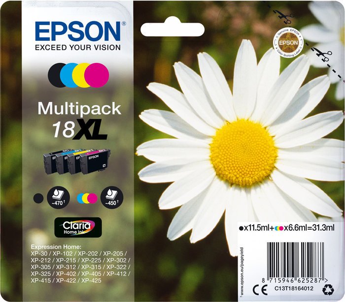 Epson Tinte 18XL hohe Kapazität Multipack