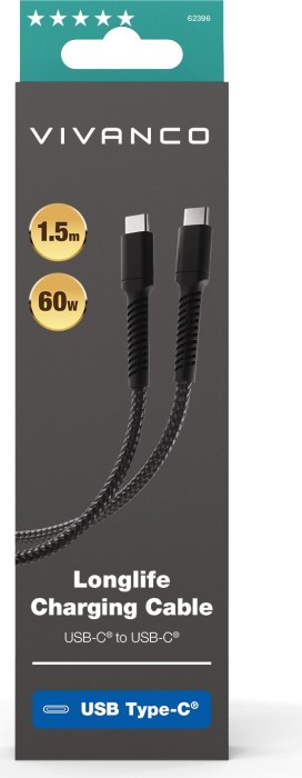 Vivanco LongLife USB-C/USB-C Kabel 1.5m