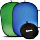 Hama Falthintergrund "2in1" 150x200cm grün/blau (21570)