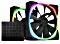 NZXT Aer RGB 2, Matte Black, schwarz, LED-Steuerung, Lüftersteuerung, 140mm, 2er-Pack (HF-2814C-DB)