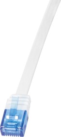 LogiLink Slimline Flach-Patchkabel, Cat6, U/UTP, RJ-45/RJ-45, 7.5m, weiß