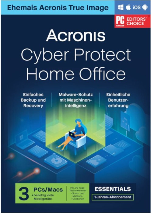 Acronis Cyber Protect Home Office Essentials, 1 User, 1 Jahr (deutsch) (Multi-Device)