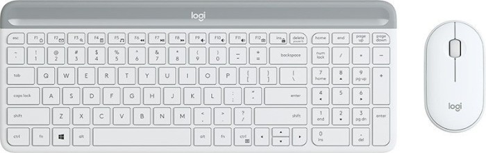 Logitech MK470 Slim Wireless Keyboard and Mouse Combo weiß, USB, DE
