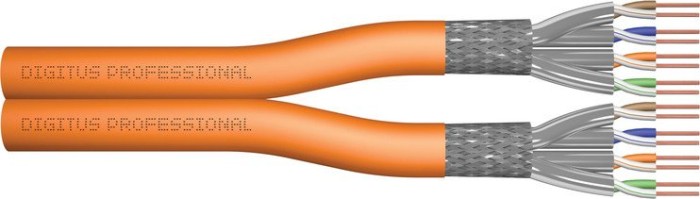 100-m Duplex Kabelring LAN Netzwerk-Kabel DIGITUS Verlege-Kabel Cat-7 S-FTP AWG 23/1 LSZH-3 1200-MHz Dca 