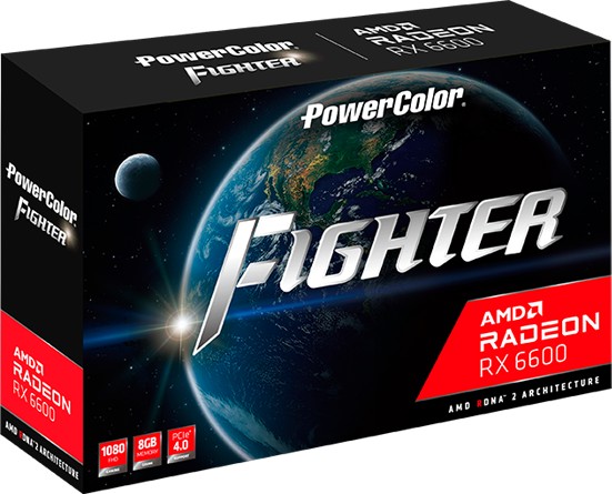 PowerColor Fighter Radeon RX 6600, 8GB GDDR6, HDMI, 3x DP