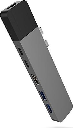 Hyper HyperDrive Net 6in2, 2-portowy, Thunderbolt 3 Multiport adapter, szary