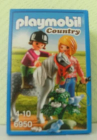 PLAYMOBIL 6950 Spaziergang Mit Pony – Spielset Mit Reitlehrerin, Mädchen & Apfelschimmel Pony