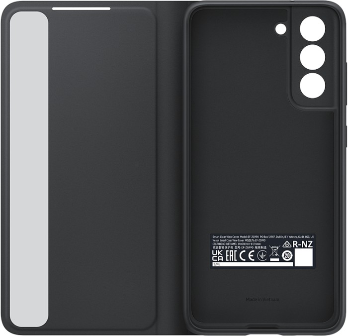 Samsung Clear View Cover für Galaxy S21 FE Dark Grey