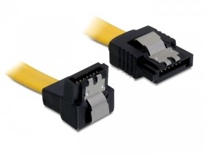 DeLOCK SATA 6Gb/s Kabel gelb 0.5m, unten/gerade
