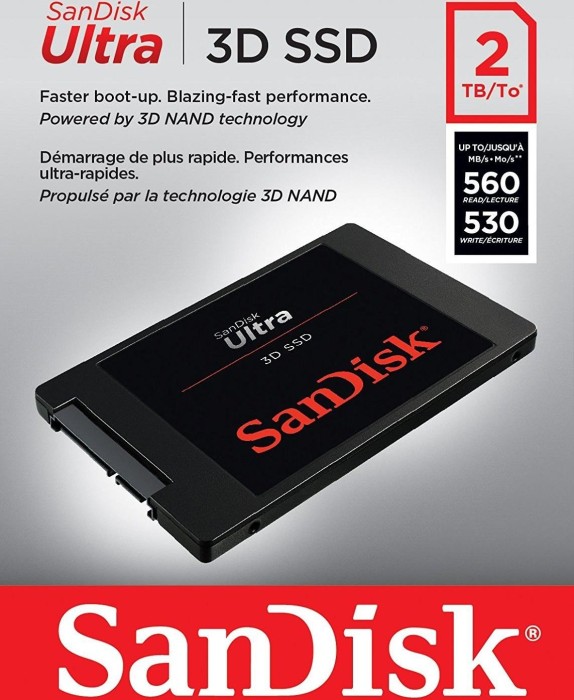 SanDisk Ultra 3D 2TB, 2.5" / SATA 6Gb/s