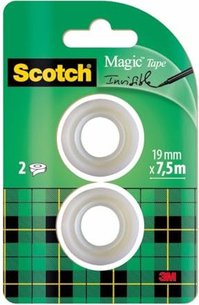 3M Scotch Magic taśma klejąca opakowanie uzupełniające 19mm/7.5m, 2 sztuki
