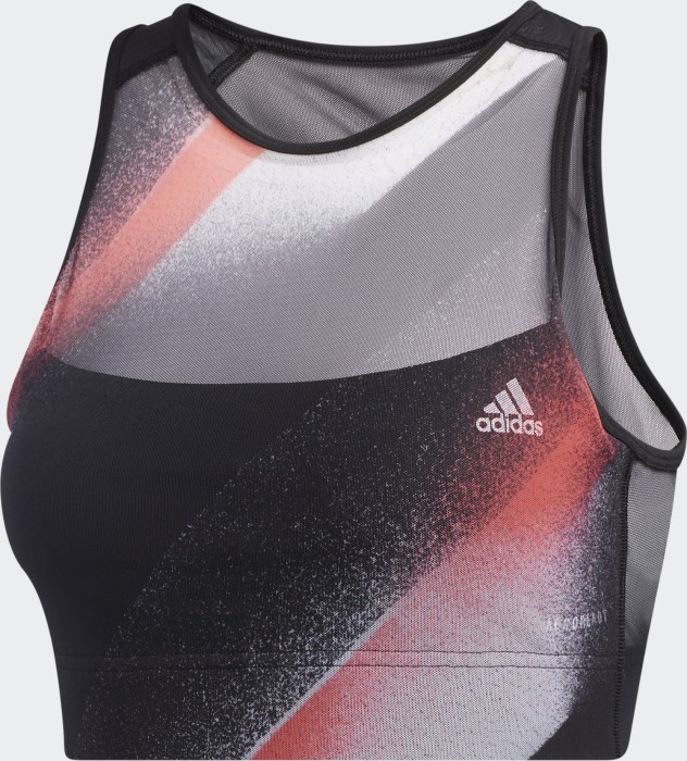 adidas Unleash Confidence Bustier Sport-BH black/white/signal pink/coral