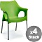 Best Freizeitmöbel Vegas krzesło do sztaplowania zestaw zielony, 4-częściowy (94140039)